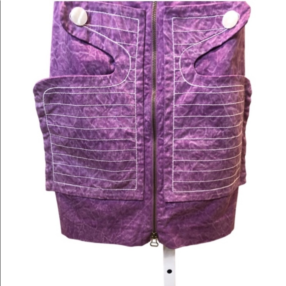 $485. Kelly Wearstler Purple Mineral wash  Gena mini 👗“Vintage” Dress size 08 - Picture 7 of 14